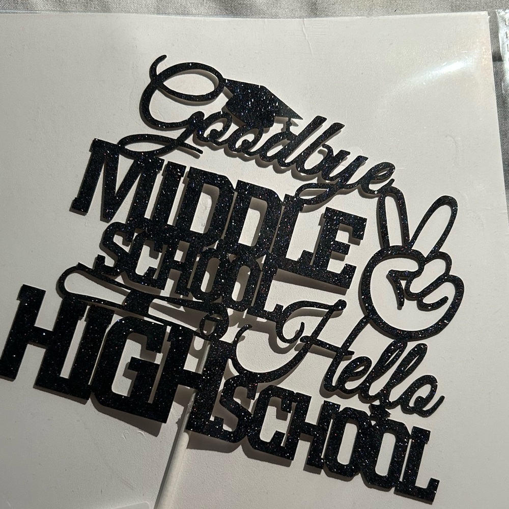 8th grade grad cake topper